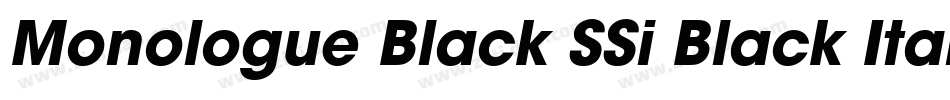 Monologue Black SSi Black Italic字体转换